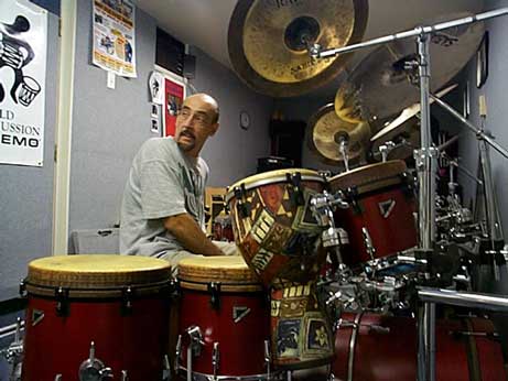 Walfredo Reyes hand drum kit