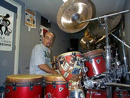 Walfredo Reyes hand drum set
