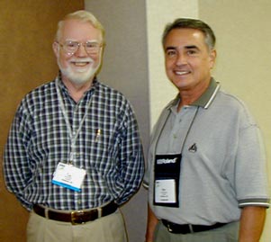 Roy Burns & Ron of Aquarian drumheads